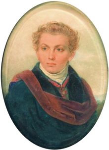 Портрет А.И. Витберга работы П.Ф. Соколова. Конец 1810-х гг. Акварель.